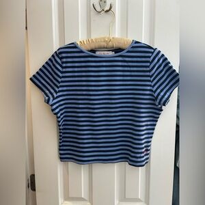 Lisa Says Gah Striped Crop Tee